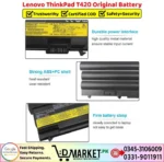 Lenovo ThinkPad T420 Original Battery Price In Pakistan