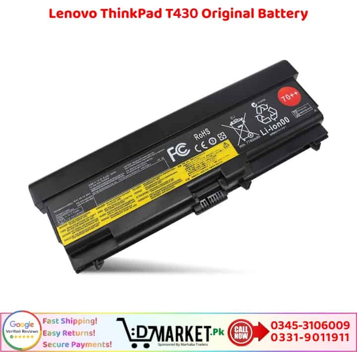 Lenovo ThinkPad T430 Original Battery Price In Pakistan