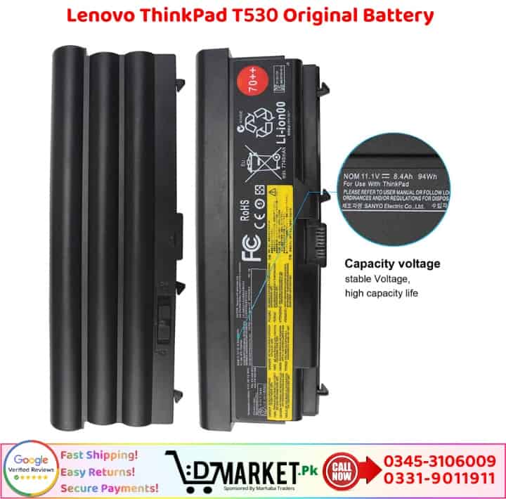 Lenovo ThinkPad T530 Original Battery Price In Pakistan