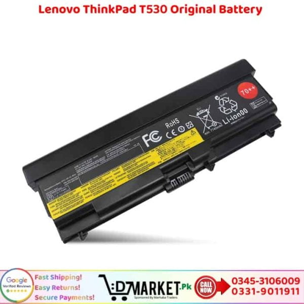 Lenovo ThinkPad T530 Original Battery Price In Pakistan