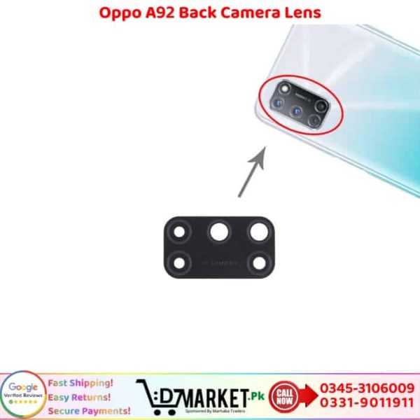 Oppo A92 Back Camera Lens Price In Pakistan