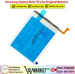 Samsung Galaxy Note 10 Lite Original Battery Price In Pakistan