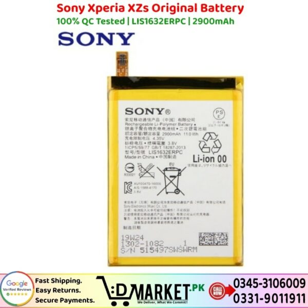 Sony Xperia XZs Original Battery Price In Pakistan