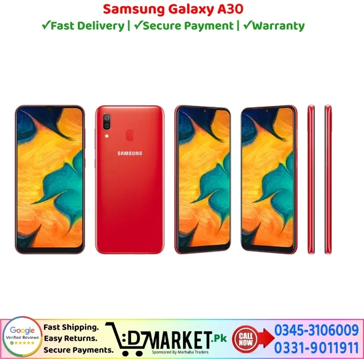 Samsung Galaxy A30 Price In Pakistan