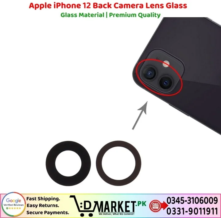 Apple iPhone 12 Back Camera Lens Glass Price In Pakistan