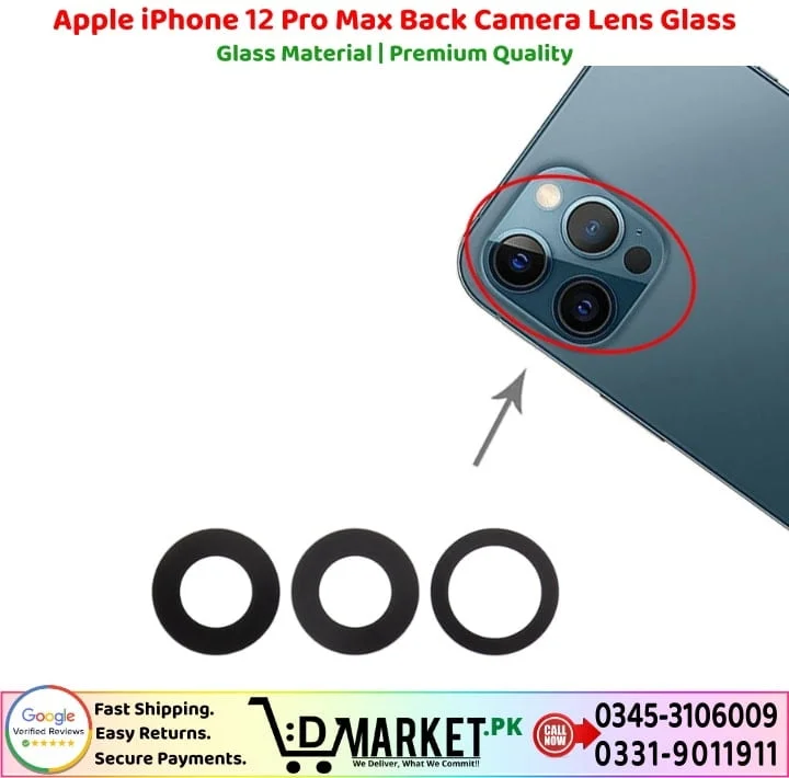 Apple iPhone 12 Pro Max Back Camera Lens Glass Price In Pakistan