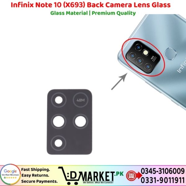 Infinix Note 10 X693 Back Camera Lens Glass Price In Pakistan