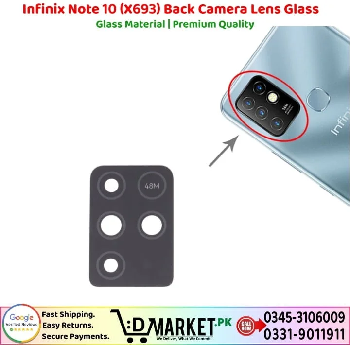 Infinix Note 10 X693 Back Camera Lens Glass Price In Pakistan