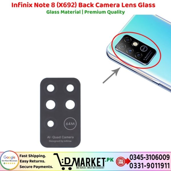 Infinix Note 8 X692 Back Camera Lens Glass Price In Pakistan
