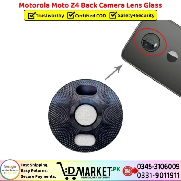 Motorola Moto Z4 Back Camera Lens Glass Price In Pakistan
