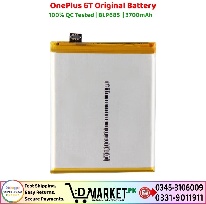 OnePlus 6T Original Battery Price In Pakistan