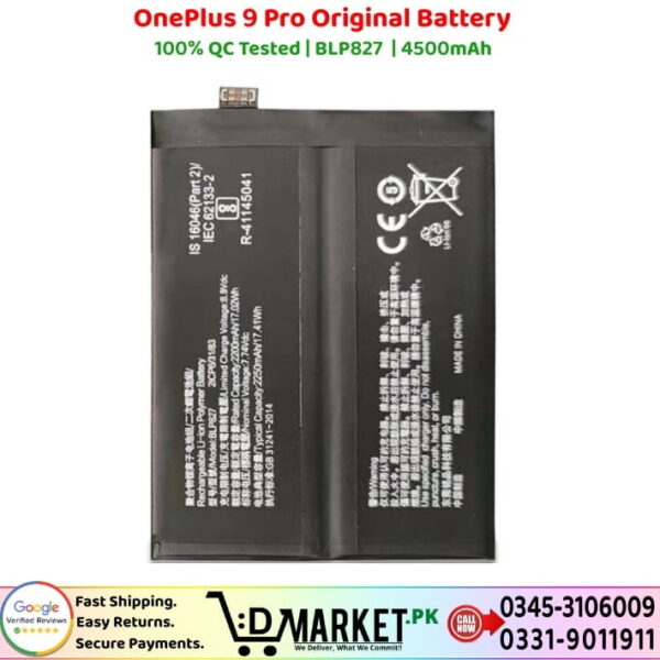 OnePlus 9 Pro Original Battery Price In Pakistan