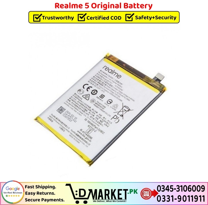 Realme 5 Original Battery Price In Pakistan-