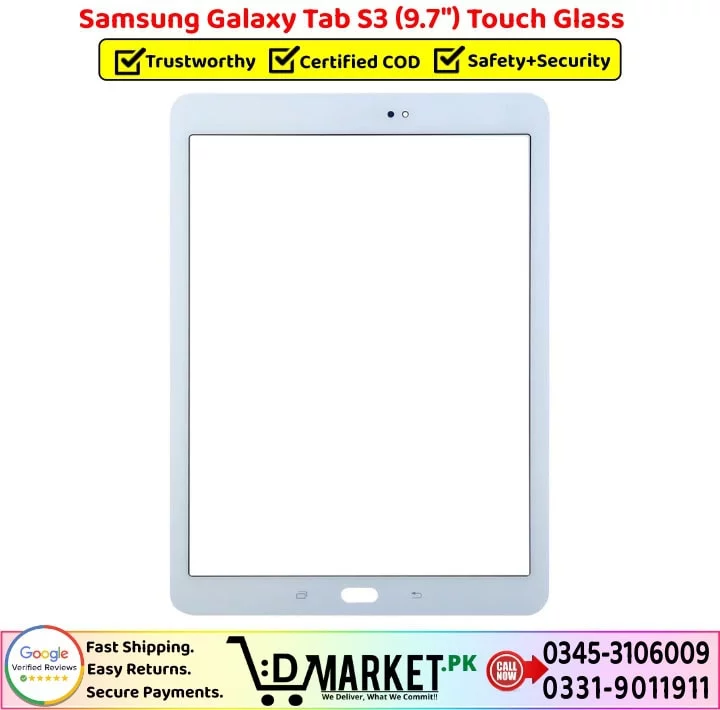 Samsung Galaxy Tab S3 9.7 Touch Glass Price In Pakistan