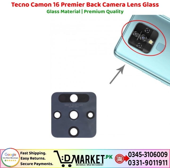 Tecno Camon 16 Premier Back Camera Lens Glass Price In Pakistan
