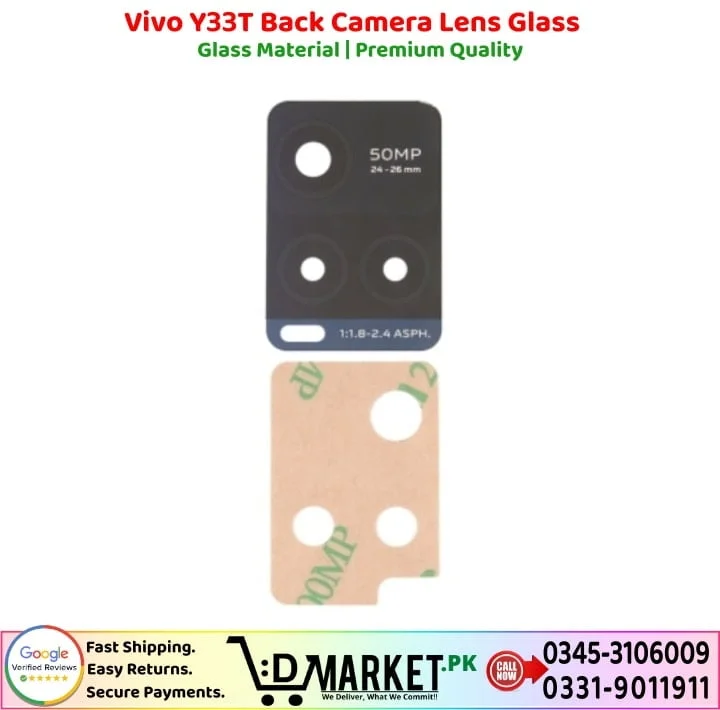 Vivo Y33T Back Camera Lens Glass Price In Pakistan