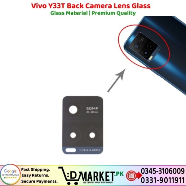 Vivo Y33T Back Camera Lens Glass Price In Pakistan