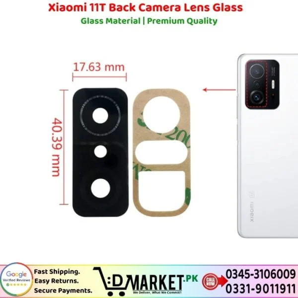 Xiaomi 11T Back Camera Lens Glass Price In Pakistan