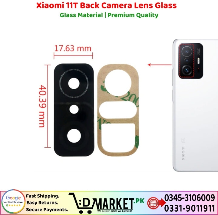 Xiaomi 11T Back Camera Lens Glass Price In Pakistan