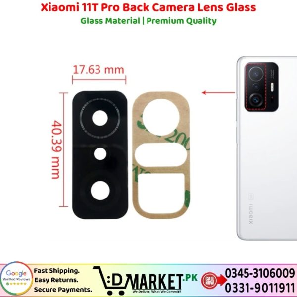 Xiaomi 11T Pro Back Camera Lens Glass Price In Pakistan