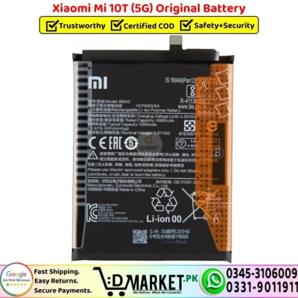 Xiaomi Mi 10T 5G Original Battery - DMarket.Pk