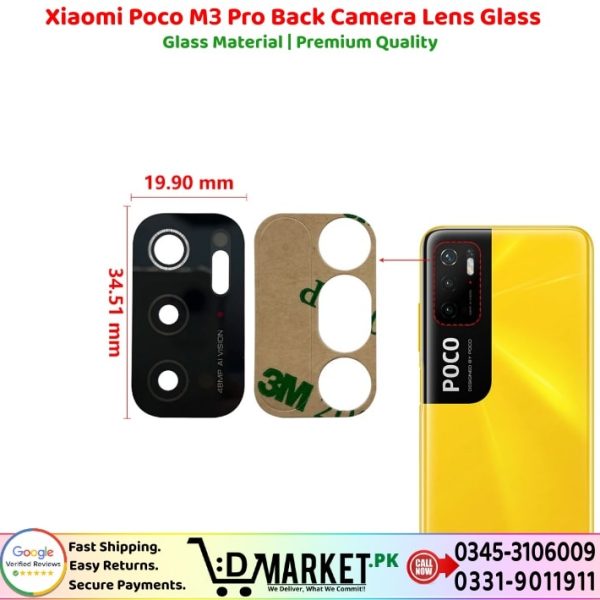Xiaomi Poco M3 Pro Back Camera Lens Glass Price In Pakistan