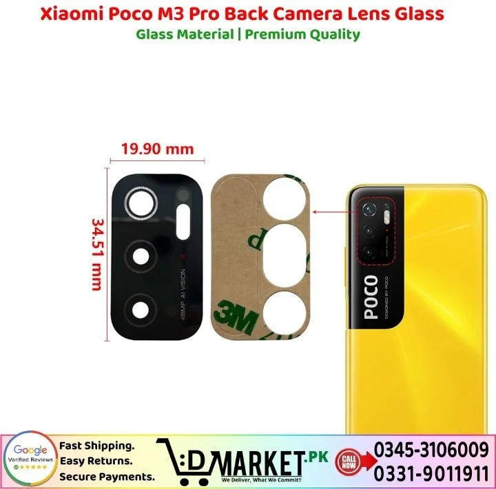 Xiaomi Poco M3 Pro Back Camera Lens Glass Price In Pakistan