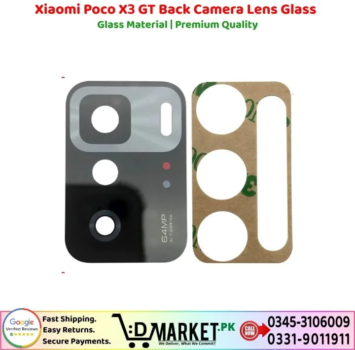 Xiaomi Poco X3 GT Back Camera Lens Glass Price In Pakistan