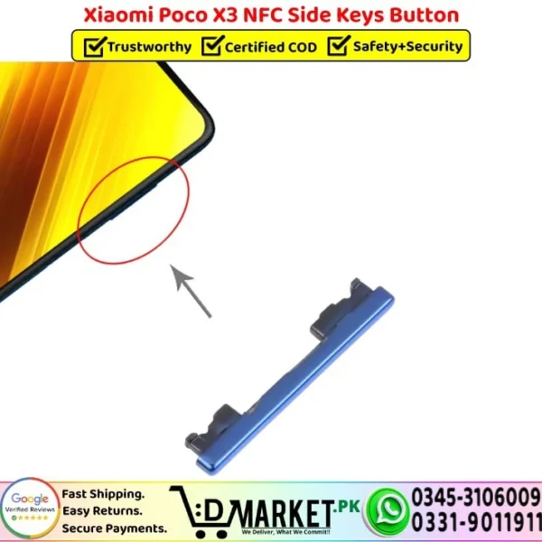 Xiaomi Poco X3 NFC Side Keys Button Volume Button - DMarket.Pk