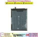 Xiaomi Redmi 9T Original Battery Price In Pakistan