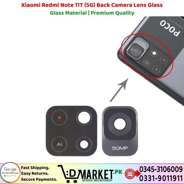 Xiaomi Redmi Note 11T 5G Back Camera Lens Glass Price In Pakistan
