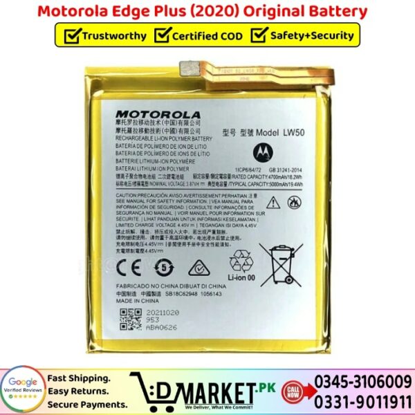 Motorola Edge Plus 2020 Original Battery Price In Pakistan