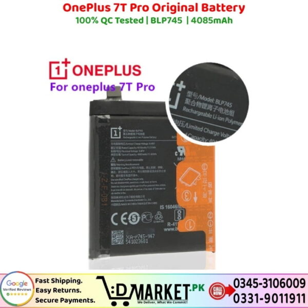 OnePlus 7T Pro Original Battery Price In Pakistan