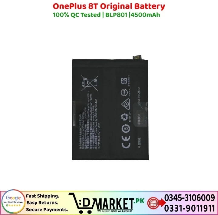 OnePlus 8T Original Battery Price In Pakistan