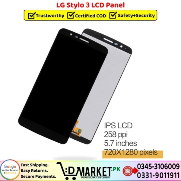 LG Stylo 3 LCD Panel Price In Pakistan