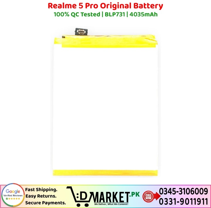 Realme 5 Pro Original Battery Price In Pakistan