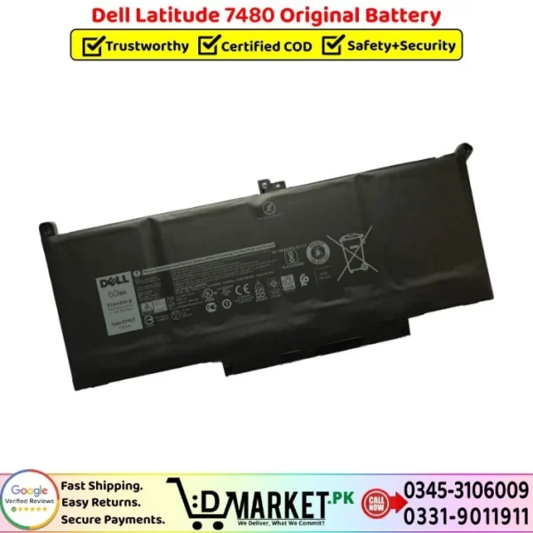 Dell Latitude 7480 Original Battery Price In Pakistan