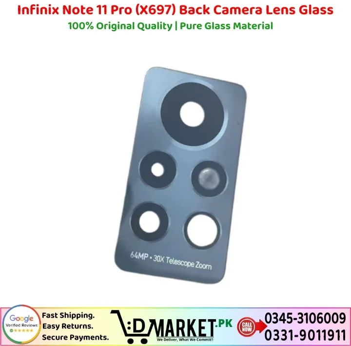 Infinix Note 11 Pro X697 Back Camera Lens Glass Price In Pakistan