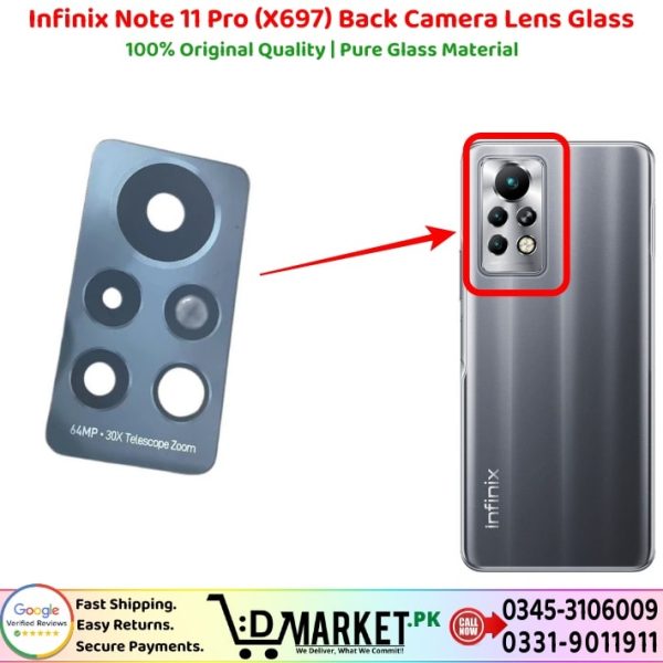 Infinix Note 11 Pro X697 Back Camera Lens Glass Price In Pakistan