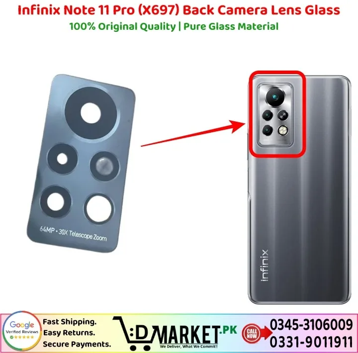 Infinix Note 11 Pro X697 Back Camera Lens Glass Price In Pakistan