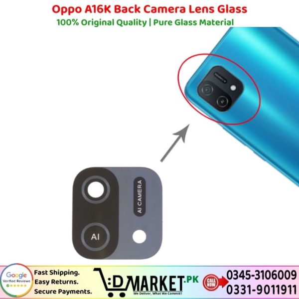 Oppo A16K Back Camera Lens Glass Price In Pakistan