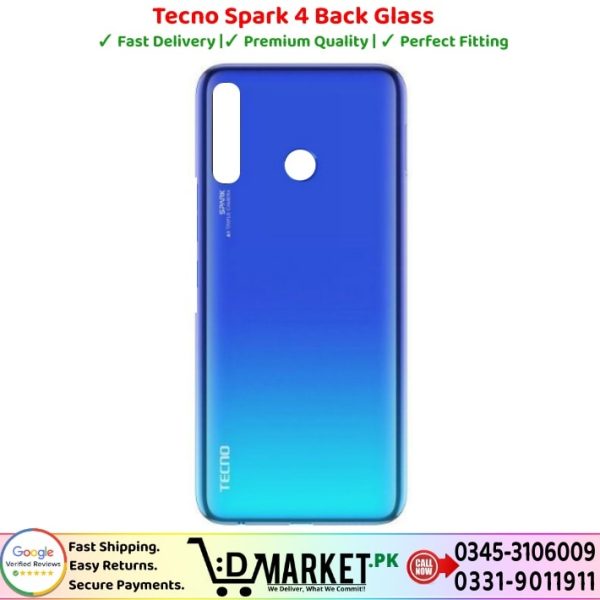 Tecno Spark 4 Back Glass Price In Pakistan