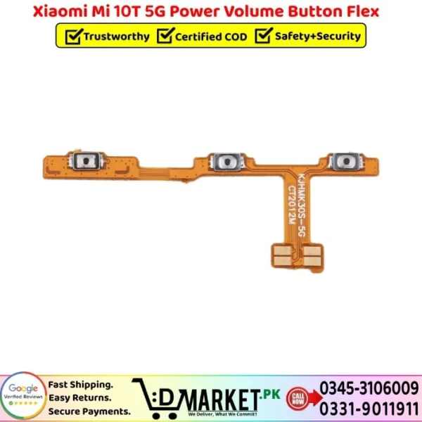 Xiaomi Mi 10T 5G Power Volume Button Flex Price In Pakistan
