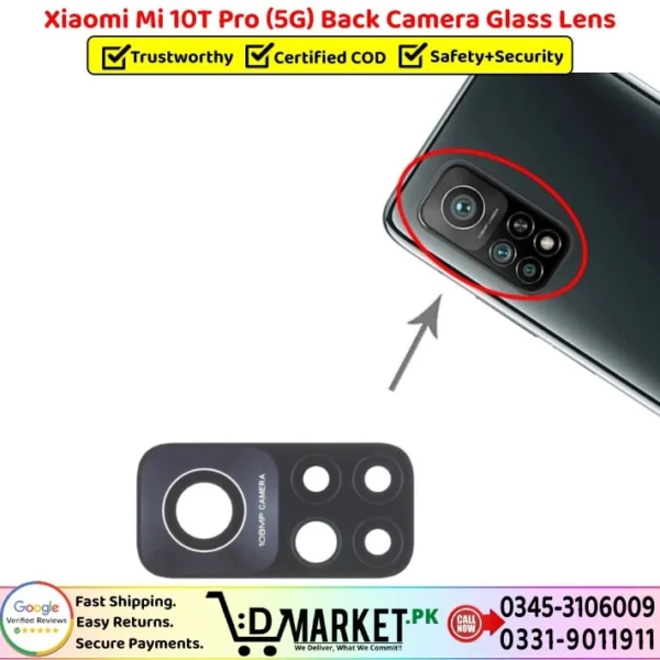 Xiaomi Mi 10T Pro 5G Back Camera Glass Lens Price In Pakistan
