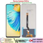 Tecno Camon 19 Pro LCD Panel Price In Pakistan