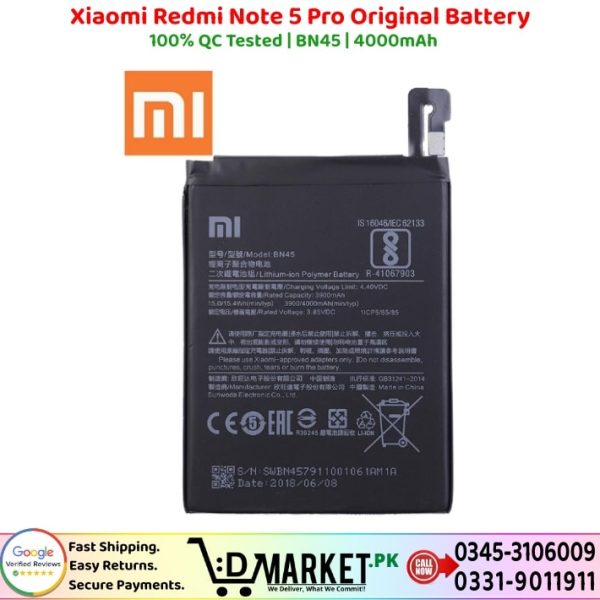 Xiaomi Redmi Note 5 Pro Original Battery Price In Pakistan
