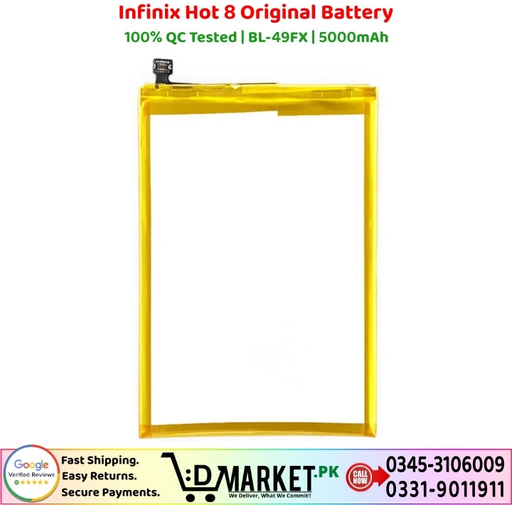 Infinix Hot 8 Original Battery Price In Pakistan