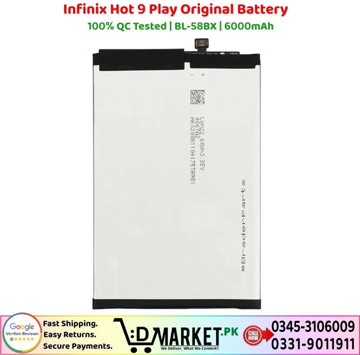 Infinix Hot 9 Play Original Battery Price In Pakistan