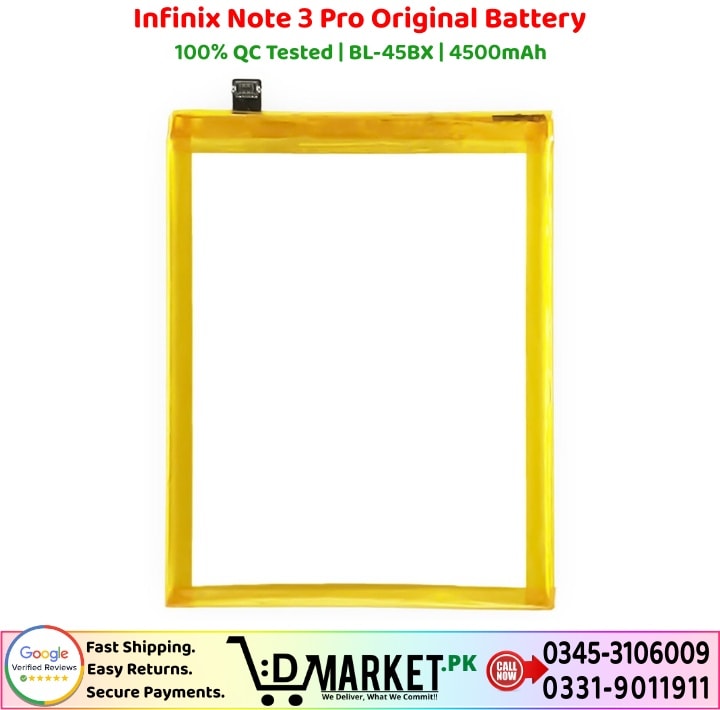 Infinix Note 3 Pro Original Battery Price In Pakistan