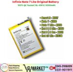 Infinix Note 7 Lite Original Battery Price In Pakistan
